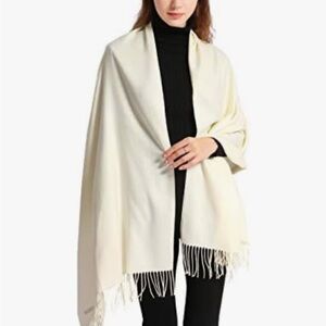 Arctic Penguin Cream Pashmina Shawl Scarf